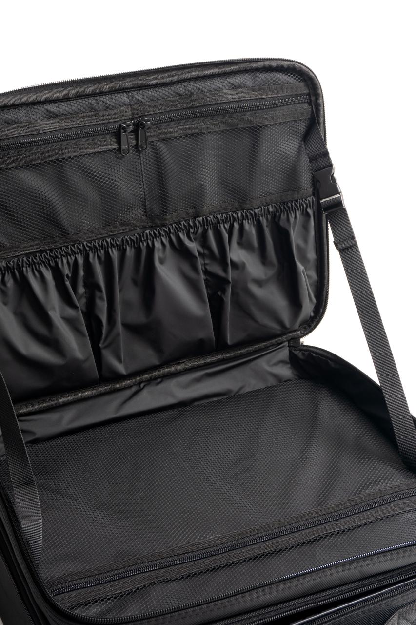 Extra Large Black Makeup Case with Plastic Dividers