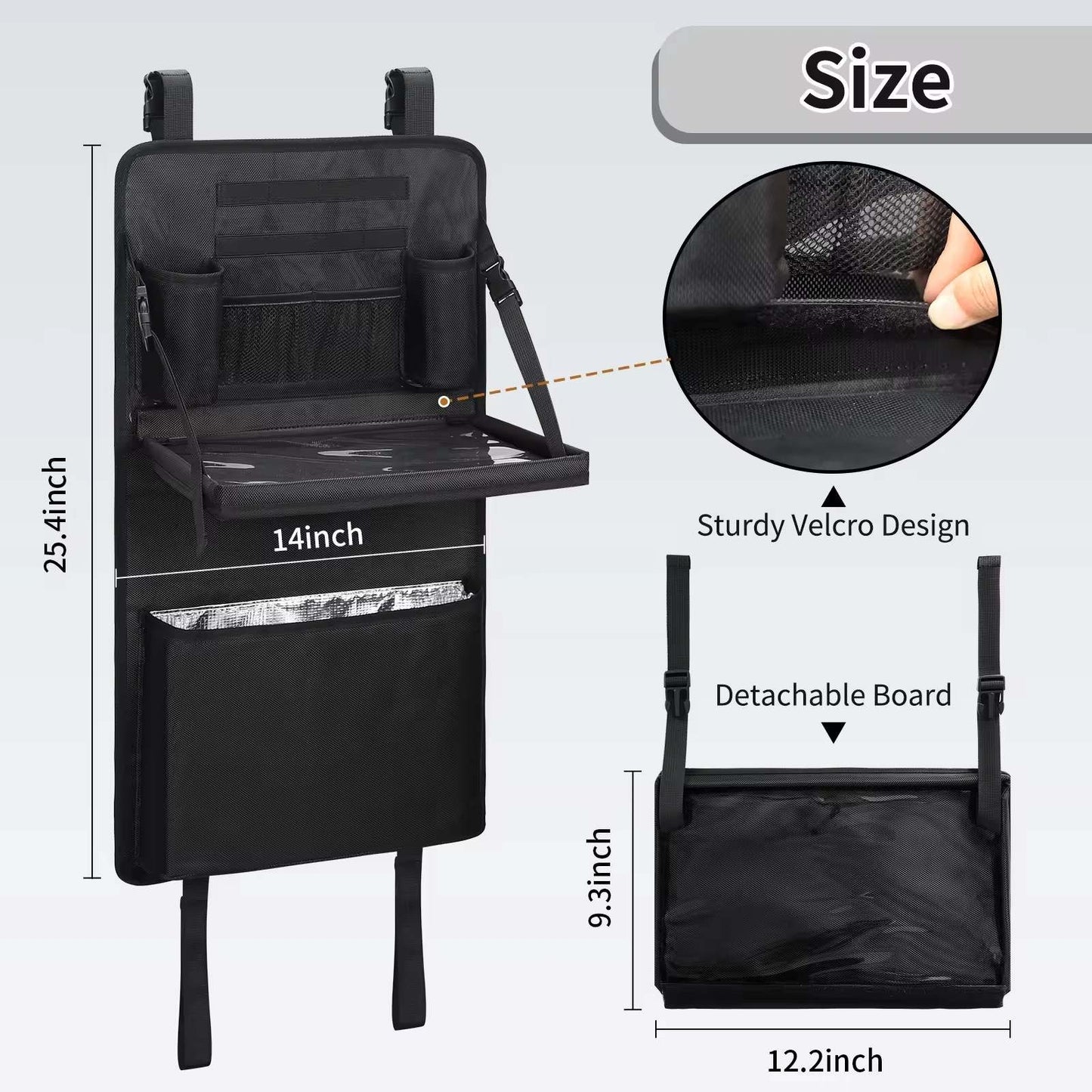 Large Capacity Side Hanging Storage Bag for Makeup Chair with Multiple Pockets